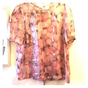 Kate Spade Love Colorfully Sparkle Blouse! Sz 14